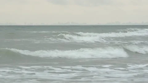 Active movement of the sea waves. Stock Footage 52995107