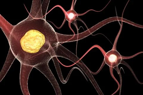 Active Neurone Stock Illustration