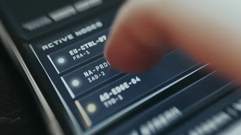 Active Nodes status of different servers Stock Footage 335484361