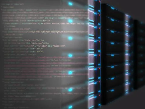 Active online servers in server center, big data cloud computing technology Stockillustratie