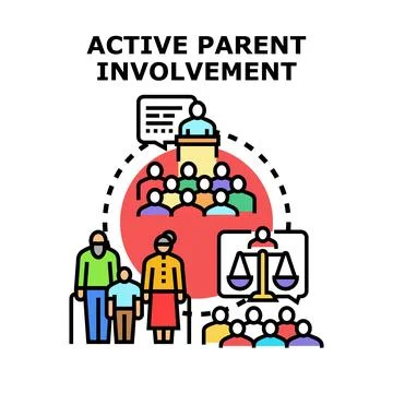 Active parent involvement with community and legal advocacy Stock Illustration