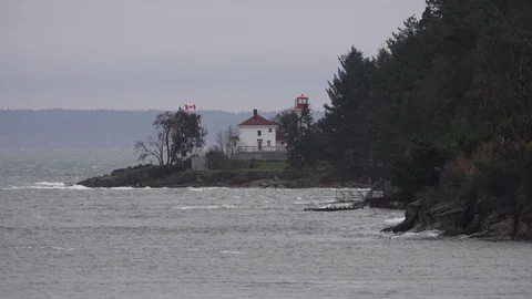 Active Pass Lighthouse Stock-Footage 121772745