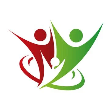 Active People Community Design Human Unity Abstract Logo Vector Stock Illustration
