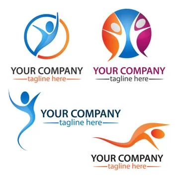 Active people logo Stock Illustration