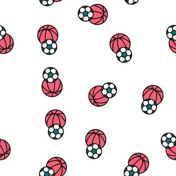 Active play toys vector seamless pattern Stock Illustration