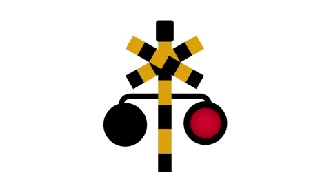 Active Railroad Signal Stock Footage 334237847