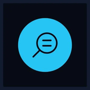 Active real size zoom button UI element template Stock Illustration