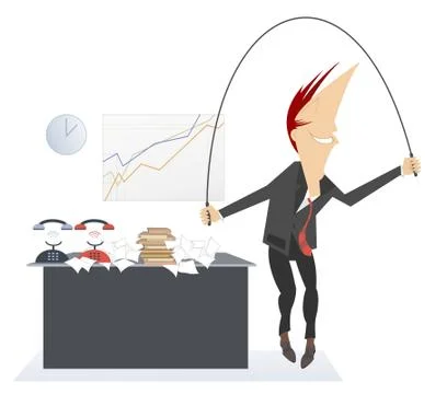Active recreation on the business place Stock Illustration