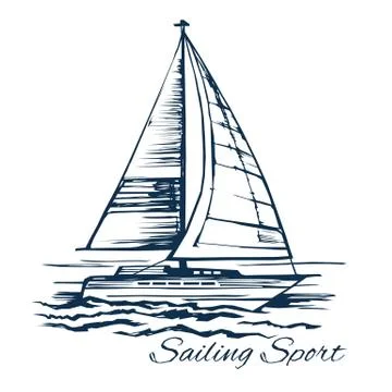 Active rest on the sea. Stock Illustration