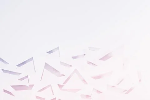 Active romantic abstract pattern of paper triangles in shining light with sha Stock Photos