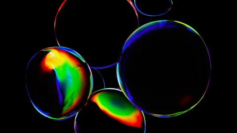 Active Rotating Liquid Colorful Balls Stock Footage 121579278
