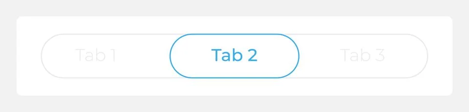 Active second tab in menu UI element template Stock Illustration