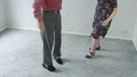 Active Senior Caucasian couple dancing Stock Footage 75285301