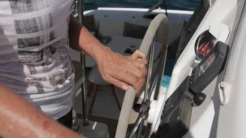 An active senior couple sailing 9 Stock Footage 99327542