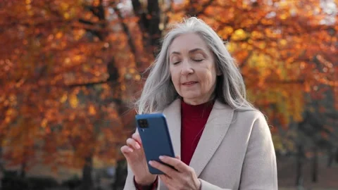 Active senior people with digital technology concept.Smiling elderly gray-haired Stock-Footage 167389380