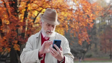 Active senior people with digital technology concept. Smiling elderly gray Video stock 217046993