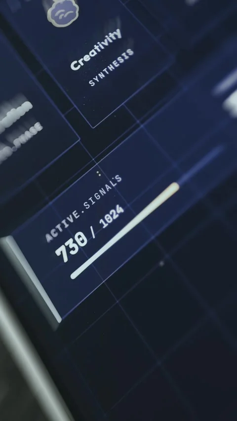 Active signal counter with a progress bar Stock Footage 334949839