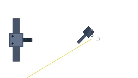 Active Space Debris Capture Satellite Pneumatic Harpoon Deployment Sequence.. Video stock 347627180