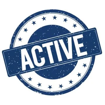 ACTIVE stamp sign Stock Illustration
