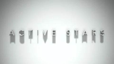 Active stars 3D title animation white text on a white background Stock Footage 298899163