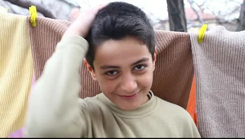Active states of a young boy Vídeo Stock 10795893