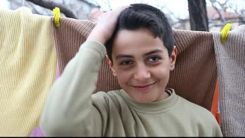 Active states of a young boy Stock Footage 10795905