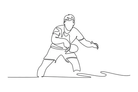 Active table tennis player get ready to receive ball from opponent Stock Illustration