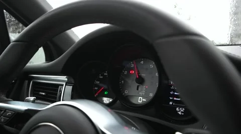 Active tachometer in the car Stock Footage 68566000