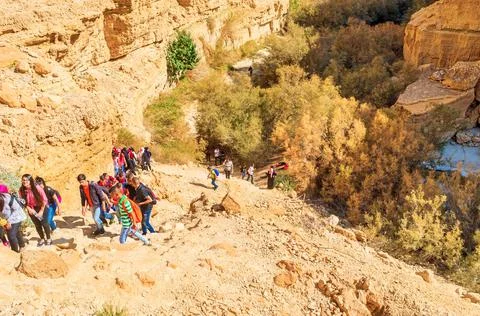 The active time spending, Ein Gedi, Israel. 写真素材
