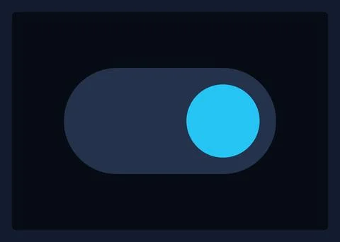 Active toggle button UI element template Illustrazione stock