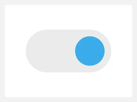 Active toggle button UI element template Illustrazione stock