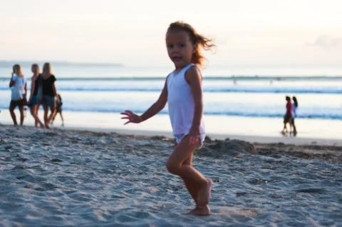 Active vacation on the beach Stock Photos