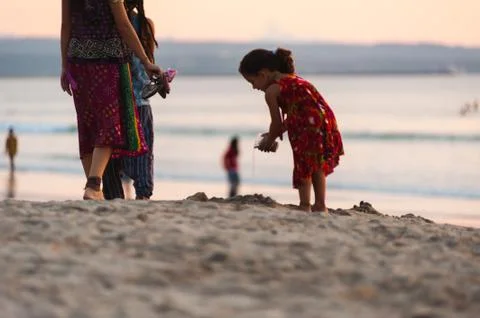 Active vacation on the beach Stock Photos