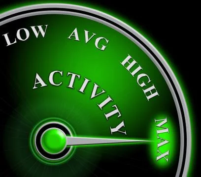 Active Versus Passive Guage Showing Proactive Strategy 3d Illustration Illustrazione stock