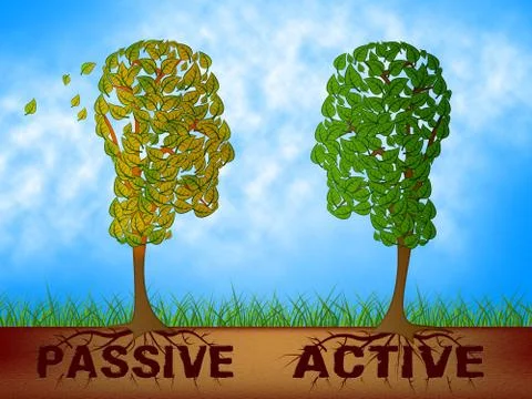 Active Versus Passive Heads Represent Proactive Strategy 3d Illustration Stock Illustration