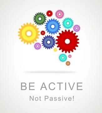 Active Versus Passive Icons Represent Proactive Strategy 3d Illustration イラスト素材