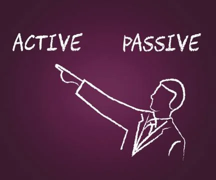 Active Versus Passive Man Pointing Represent Proactive Strategy 3d Illustrati イラスト素材