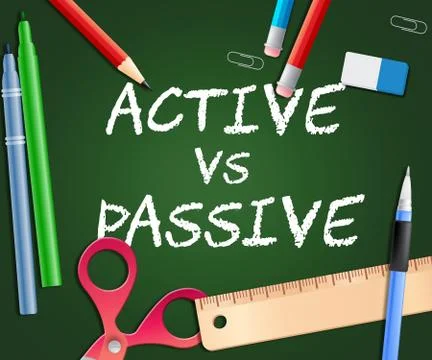 Active Versus Passive Words Represent Proactive Strategy 3d Illustration イラスト素材