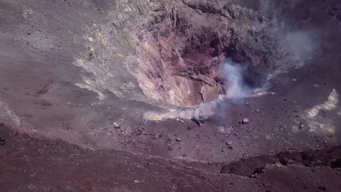 Active volcano, aerial shot Stock Footage 84317889