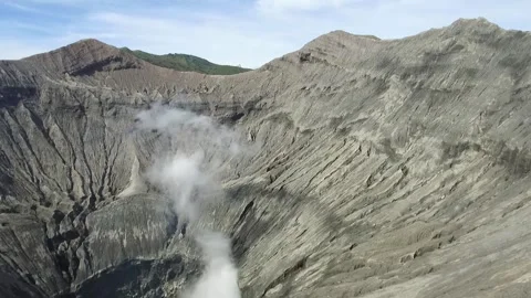 Active Volcano Shot in Java, Indonesia Stock Footage 131152527