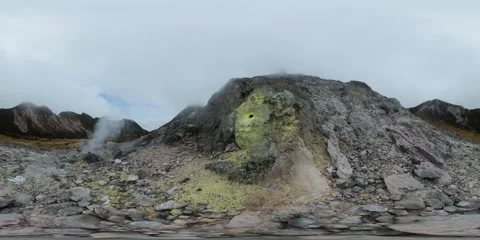 Active volcano Sibayak. 360-Degree view. 動画素材 272435689