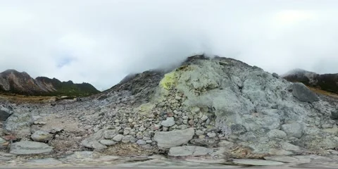 Active volcano Sibayak. 360VR. Stock Footage 222959697