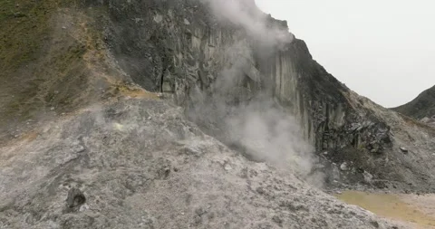 Active volcano Sibayak. Sumatra, Indonesia. Stock Footage 322169476