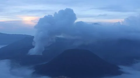 Active Volcano View Stock Photos
