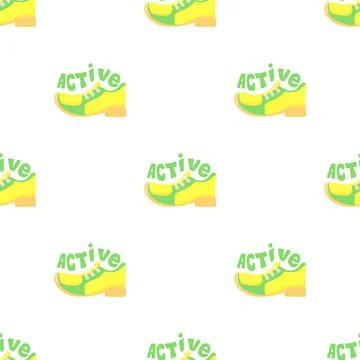 Active walking pattern seamless vector Stock Illustration
