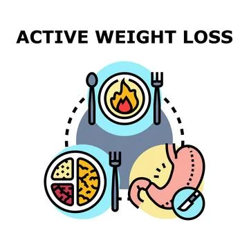 Active weight loss methods vector concept illustration Stock Illustration