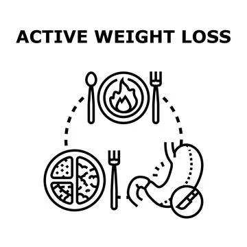 Active weight loss methods vector concept illustration Stock Illustration