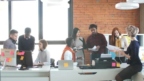 Active workers from different countries ... | Stock Video | Pond5