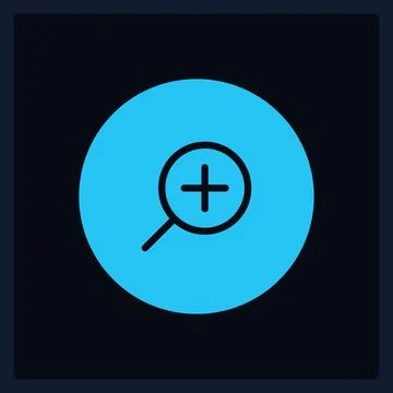 Active zoom in button UI element template Stock Illustration