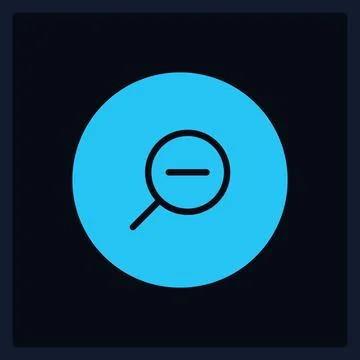 Active zoom out button UI element template Illustrazione stock